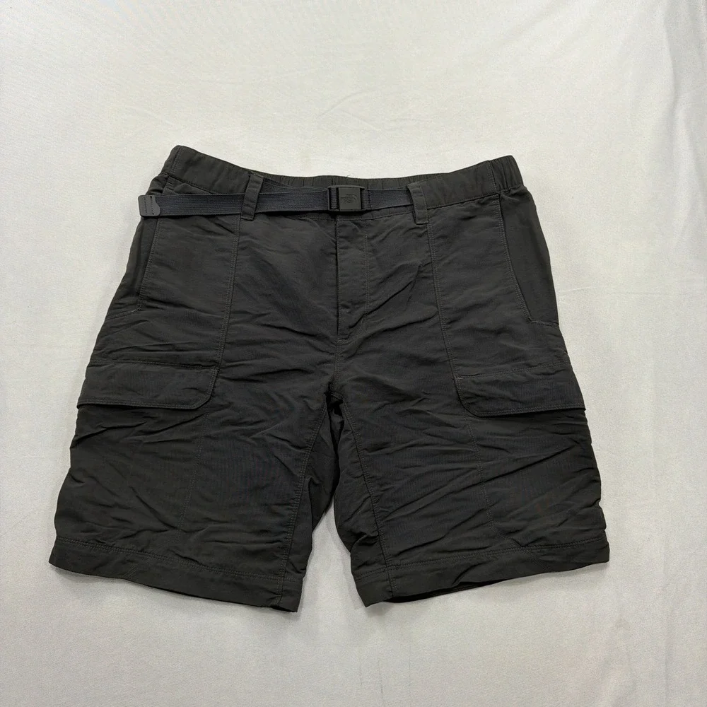 The North Face Cargo Shorts Belted Hiking Outdoor Dark Grey Mens Size Large